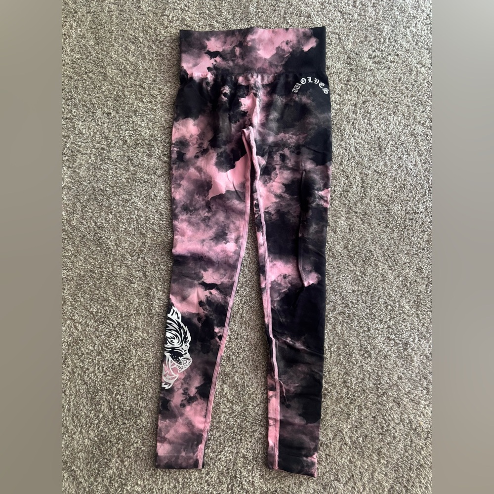 Darc Sport Pink and Black Tie-Dye Leggings